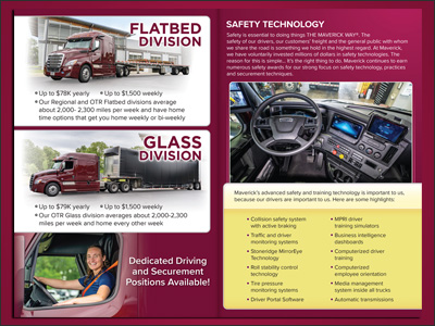 Booklet design for new driver recruitment